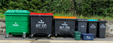 Image of the full range of Commercial recycling bins