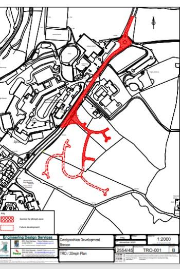 Brecon 20mph zone plan