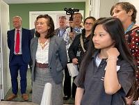 Health and Social Services Minister Eluned Morgan at the opening of Powys Health and Care Academy's Bronllys campus