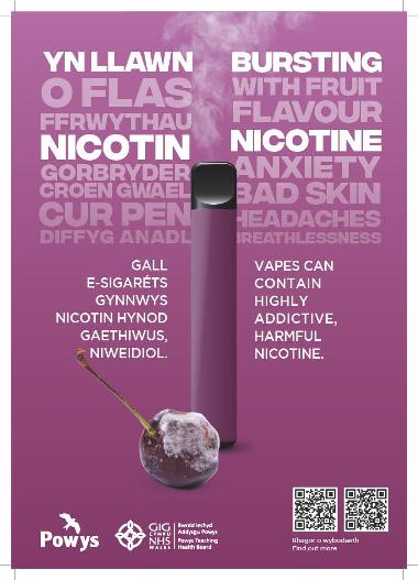 Powys Anti Vaping A3 Poster