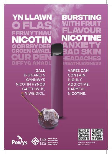 Powys Anti Vaping A4 Poster