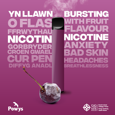 Powys Anti Vaping Poster for Instagram