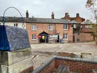 The newly refurbished canalside cottages which are going to be Welshpool Library’s temporary home